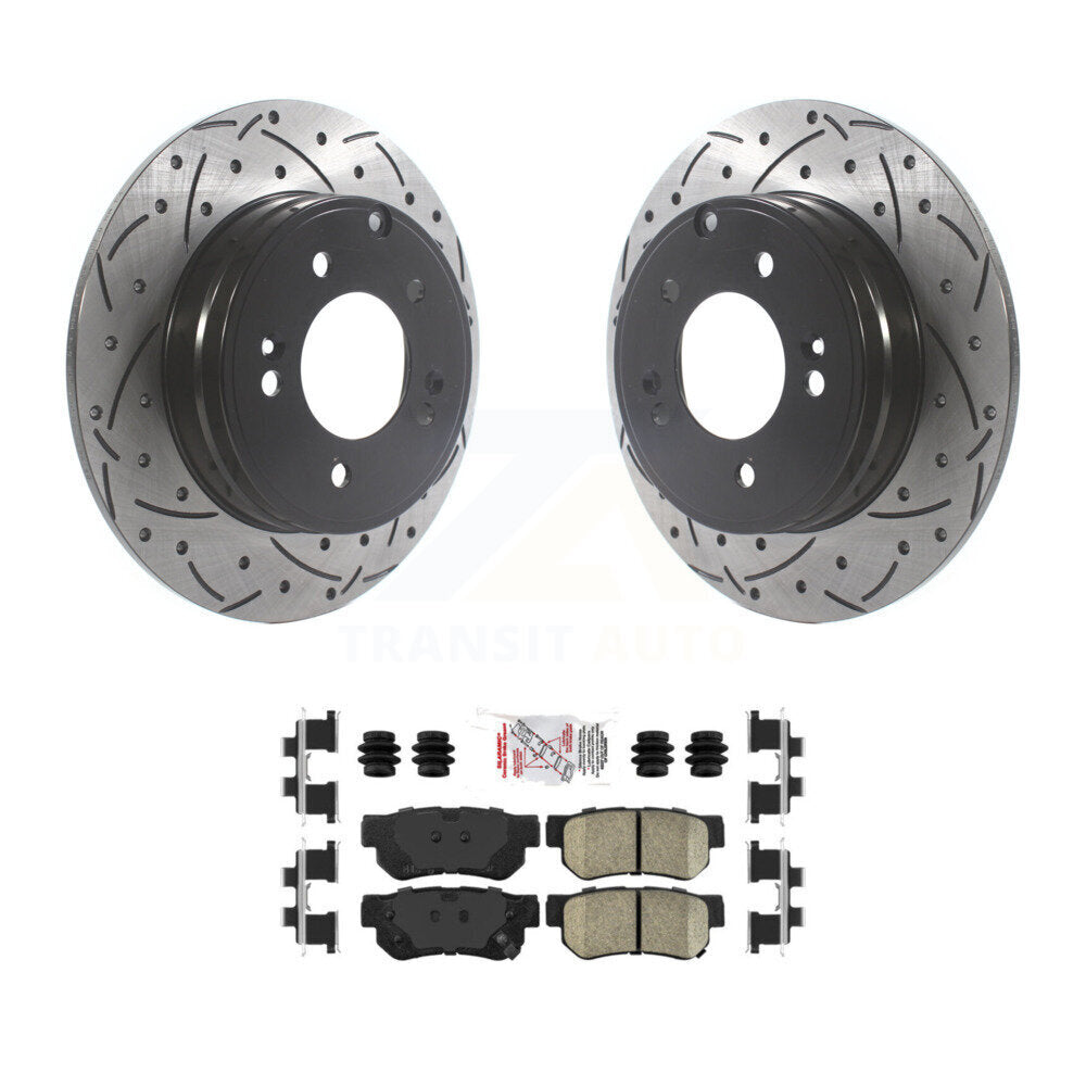 Kit de plaquettes en céramique pour rotors de frein à disque, fente de perçage arrière, pour Hyundai Sonata 3.3