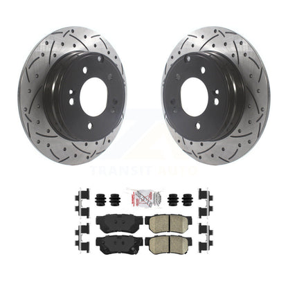 Kit de plaquettes en céramique pour rotors de frein à disque, fente de perçage arrière, pour Hyundai Sonata 3.3