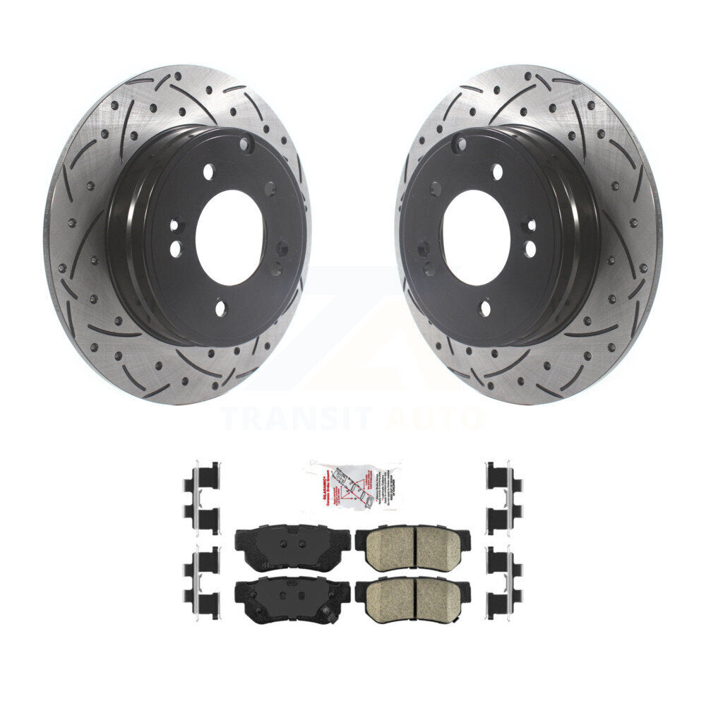 Kit de plaquettes en céramique pour rotors de frein à disque, fente de perçage arrière, pour Hyundai Sonata 3.3