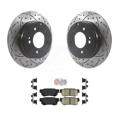 Kit de plaquettes en céramique pour rotors de frein à disque, fente de perçage arrière, pour Hyundai Sonata 3.3