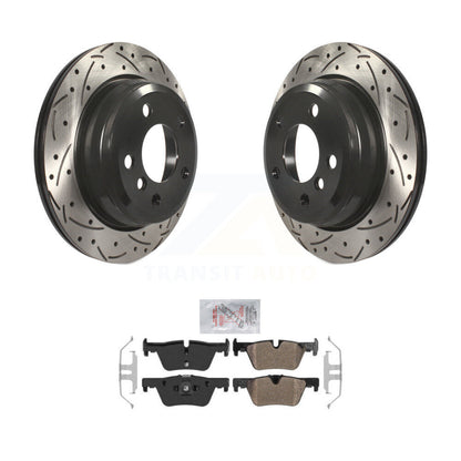 Rotors de frein à fente arrière, Kit de plaquettes semi-métalliques pour BMW 328i xDrive 330i 320