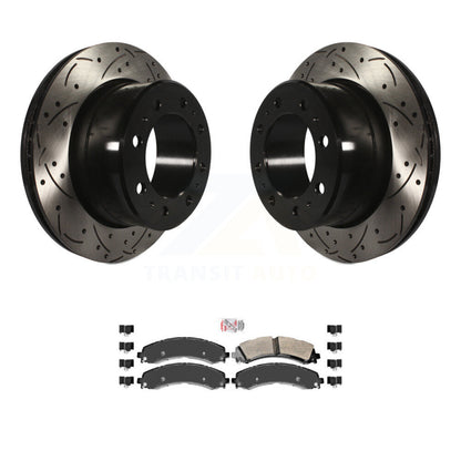 Kit de plaquettes de frein à disque fendues percées à revêtement arrière, Kit de plaquettes semi-métalliques pour Ram 350