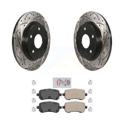 Kit de plaquettes en céramique pour Rotor de frein, fente de perçage arrière, pour Dodge Grand Caravan Journey Tow