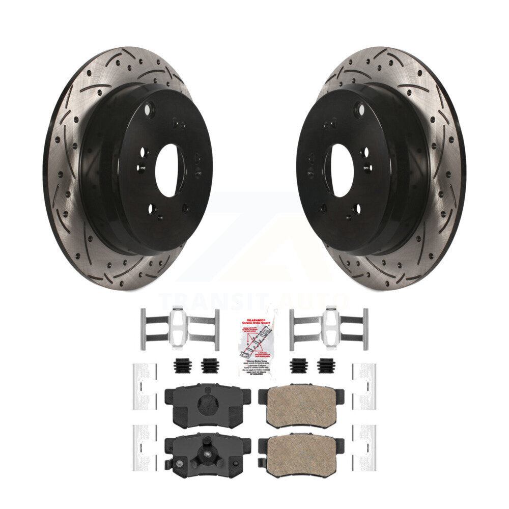 Kit de plaquettes en céramique pour Rotor de frein à disque, fente de perçage arrière, pour Honda CR-V Acura RD