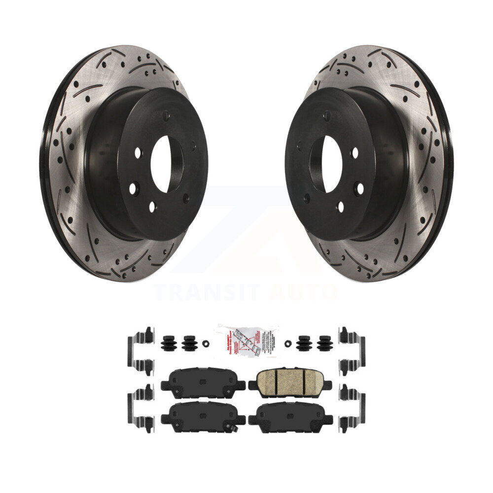 Kit de plaquettes en céramique pour Rotors de frein à fente de forage arrière, pour Nissan Rogue Sport Qashqai LEA