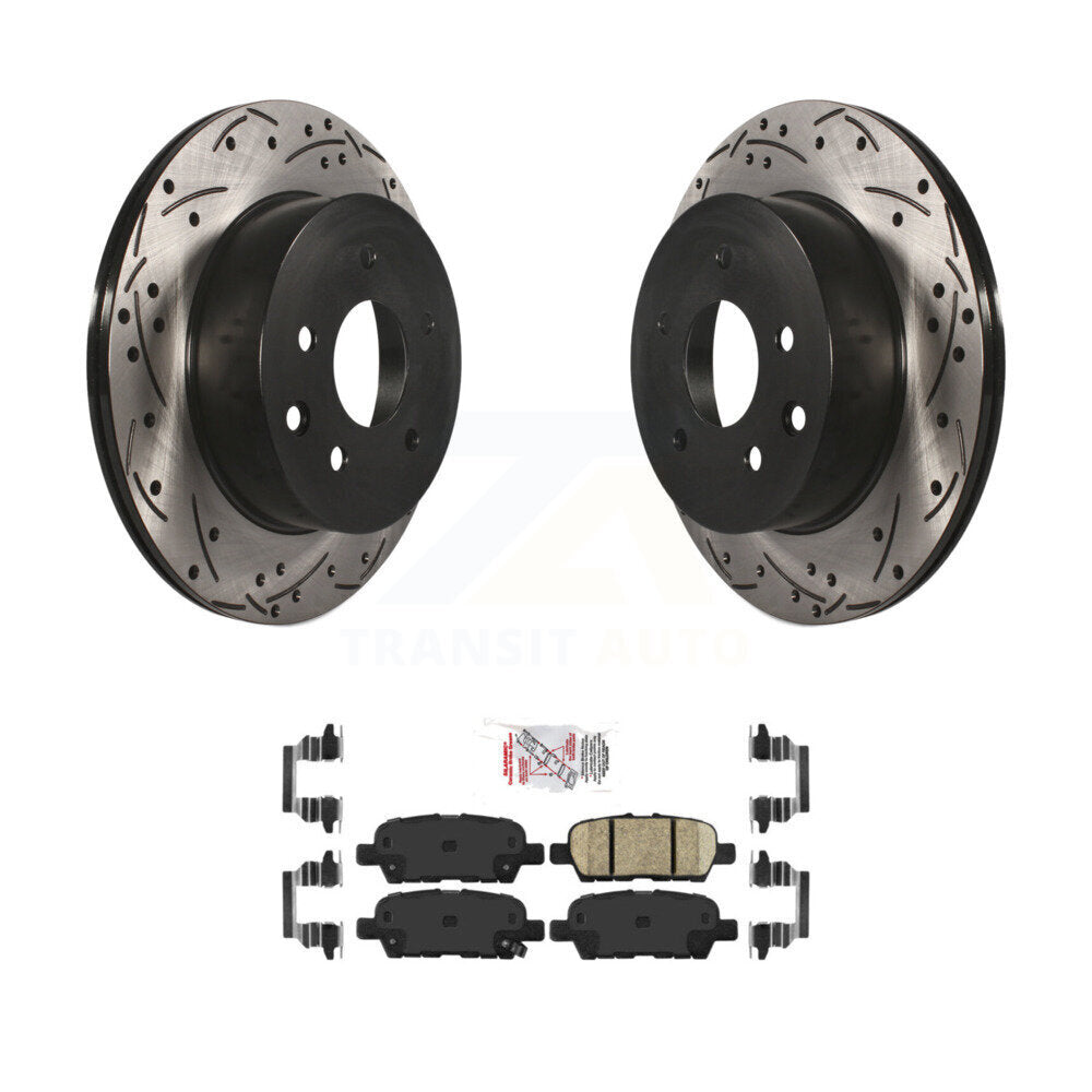 Kit de plaquettes en céramique pour Rotors de frein à fente de forage arrière, pour Nissan Rogue Sport Qashqai LEA