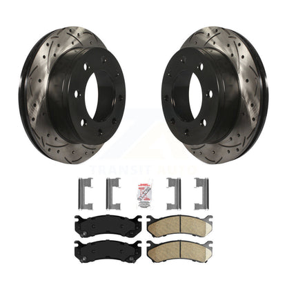 Kit de plaquettes en céramique pour Rotors de frein à fente de forage arrière, pour Chevrolet GMC Sierra 2500 HD H