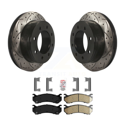 Kit de plaquettes en céramique pour Rotors de frein à fente de forage arrière, pour Chevrolet GMC Sierra 2500 HD X