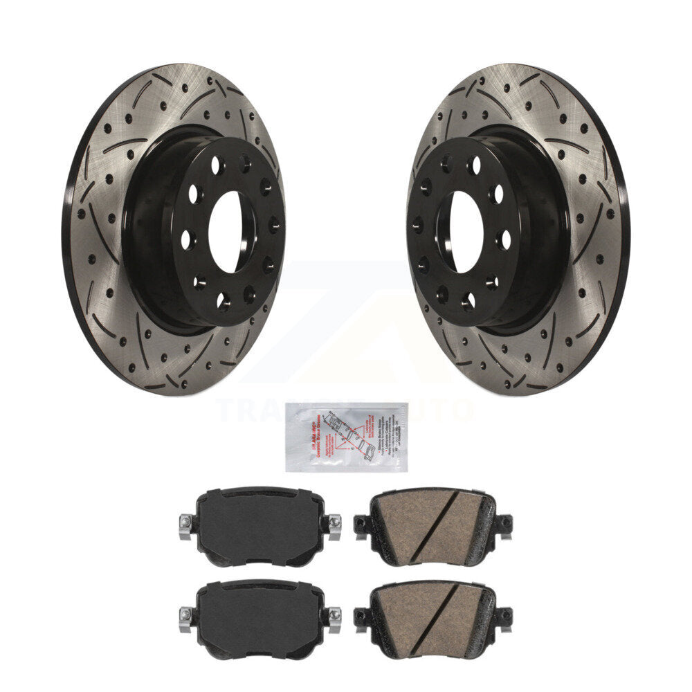 Kit de plaquettes en céramique pour Rotor de frein à fente arrière, pour Volkswagen Golf SportWagen GT