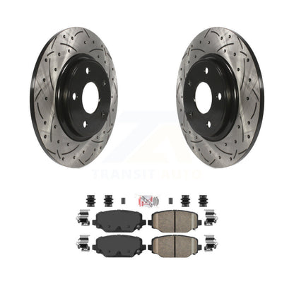 Kit de plaquettes en céramique pour Rotor de frein, fente de perçage arrière, pour Dodge Grand Caravan Journey Tow
