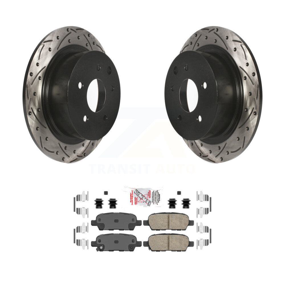 Kit de plaquettes en céramique pour Rotor de frein à disque, fente de perçage à revêtement arrière, pour Nissan Sentra Altim