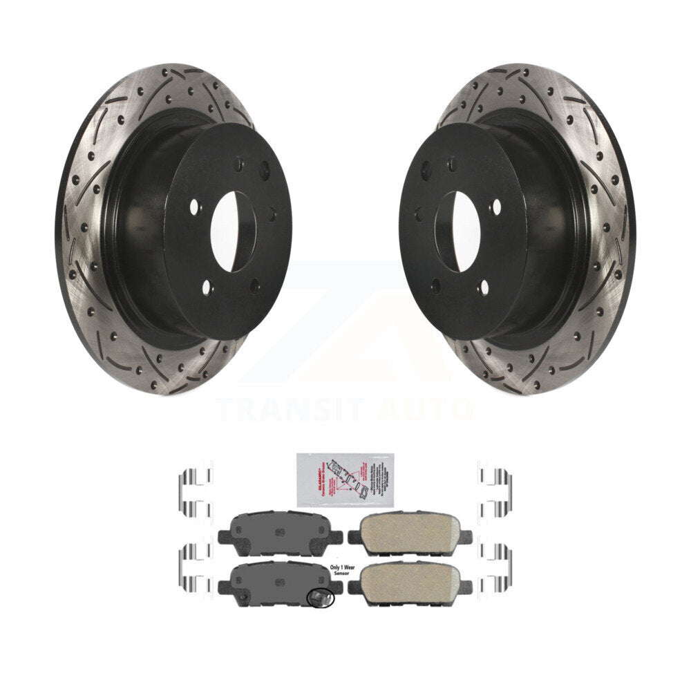 Kit de plaquettes en céramique pour Rotor de frein, fente de perçage arrière, pour Nissan Sentra Altima Juke Maxim