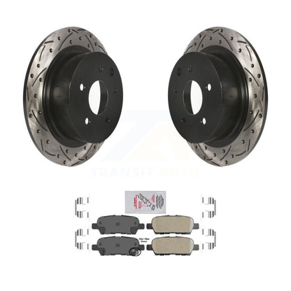 Kit de plaquettes en céramique pour Rotor de frein, fente de perçage arrière, pour Nissan Sentra Altima Juke Maxim