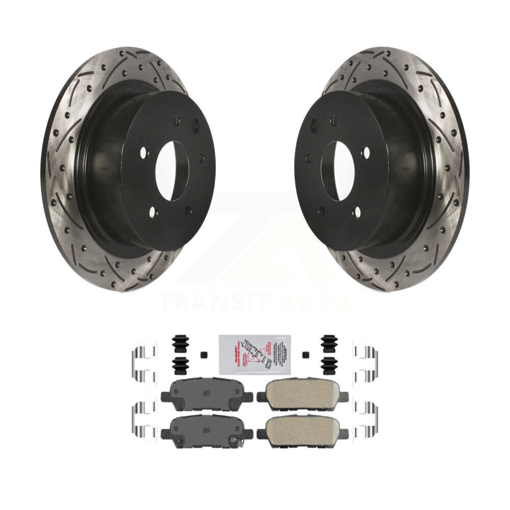 Kit de plaquettes en céramique pour Rotor de frein, fente de perçage arrière, pour Nissan Sentra Altima Juke Maxim