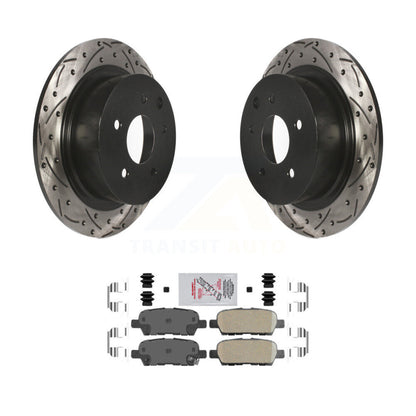 Kit de plaquettes en céramique pour Rotor de frein, fente de perçage arrière, pour Nissan Sentra Altima Juke Maxim