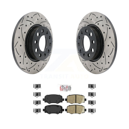 Rotor de frein à disque à fente arrière et Kit de plaquettes en céramique pour Jeep Renegade Fiat 500