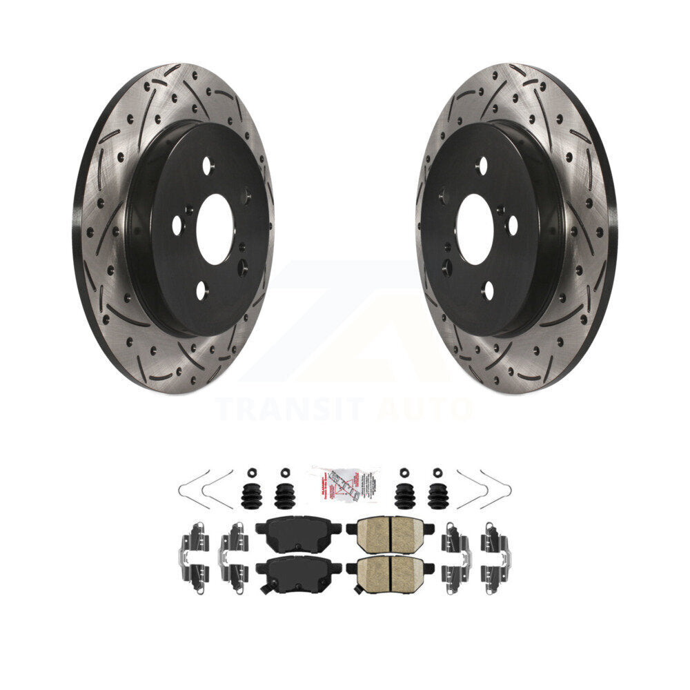 Kit de plaquettes en céramique pour Rotor de frein, fente de perçage arrière, pour Toyota Corolla Matrix Prius Vib