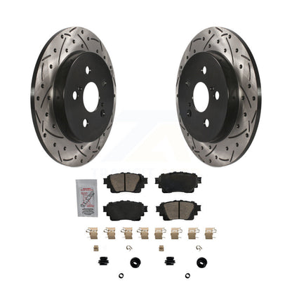 Kit de plaquettes en céramique pour rotors de frein à disque à fente arrière percée pour Toyota Corolla 2019 1.8