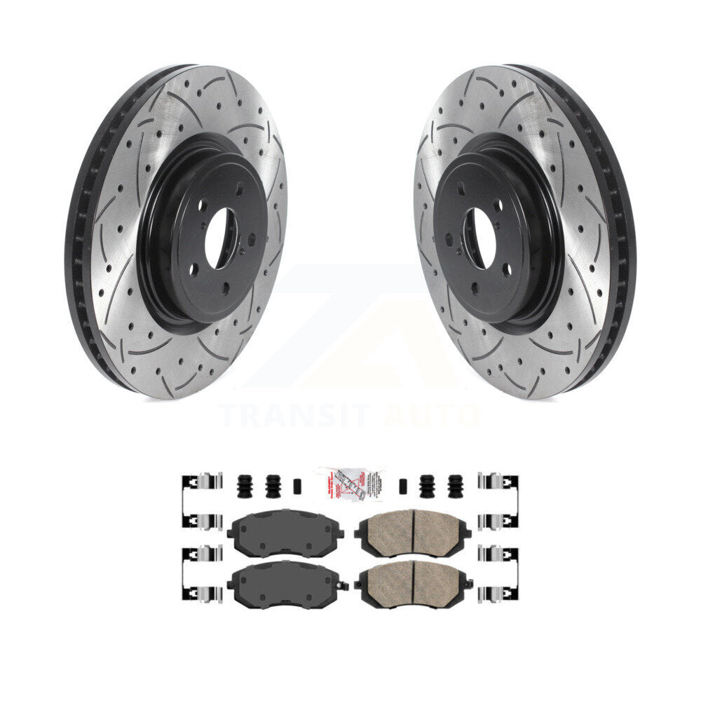 Kit de plaquettes en céramique pour rotors de frein à disque fendus, revêtement avant, pour Subaru Legac