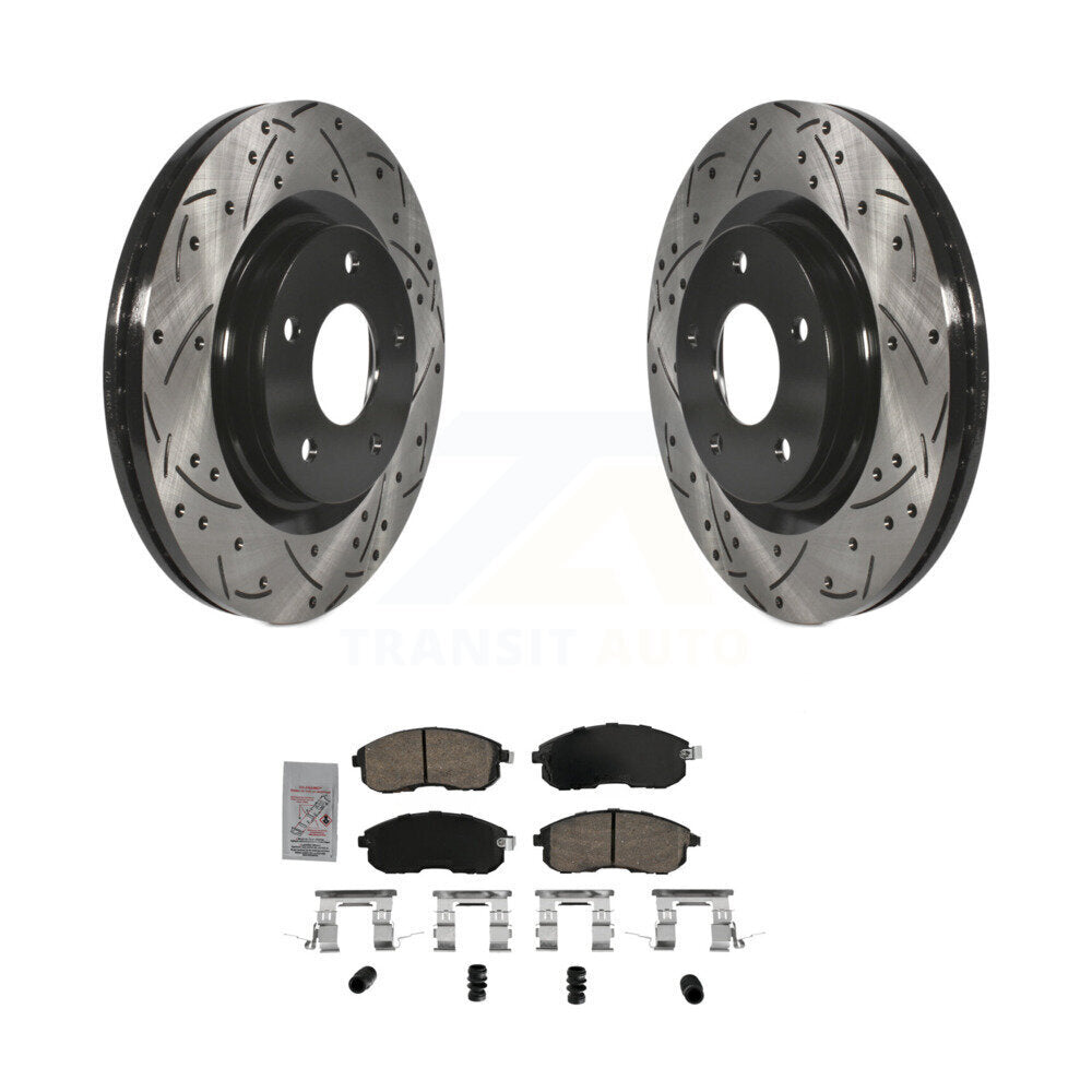 Kit de plaquettes en céramique pour Rotor de frein à disque, fente de perçage avant, pour Nissan Sentra Turbocharge