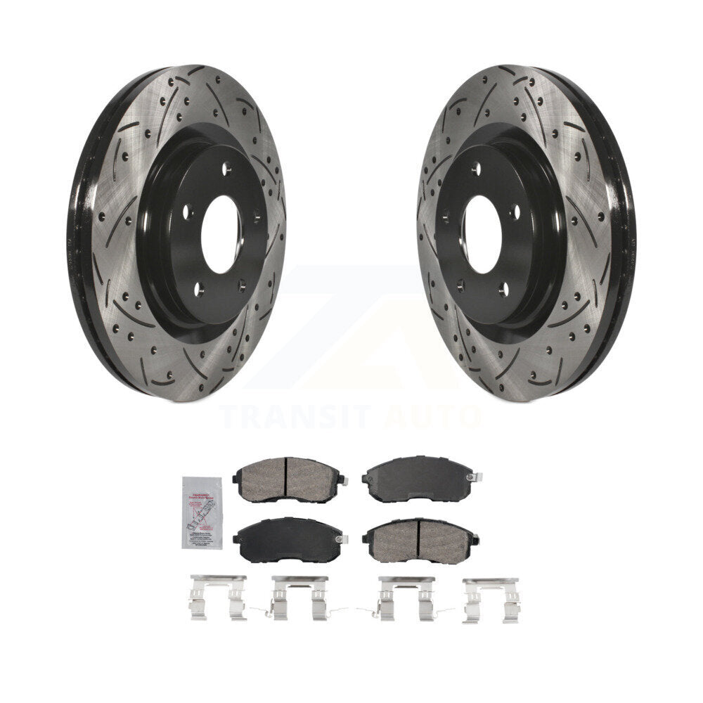 Kit de plaquettes en céramique pour Rotor de frein à disque, fente de perçage avant, pour Nissan Sentra Turbocharge
