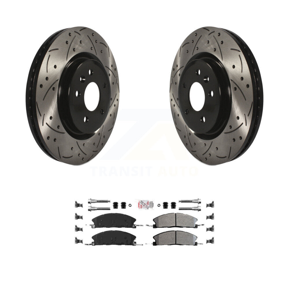 Kit de plaquettes de frein semi-métalliques pour rotors de frein à fente avant pour Ford Explorer Spor 2013