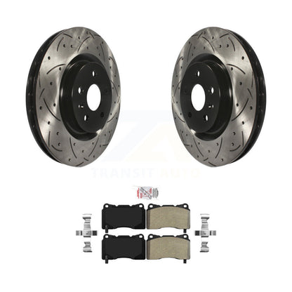 Rotors de frein à fente avant percés, Kit de plaquettes semi-métalliques pour Pontiac G8 Buick Rega