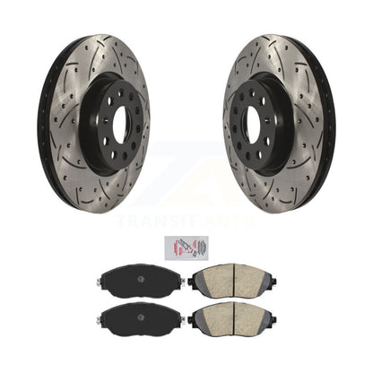 Kit de plaquettes en céramique pour Rotor de frein à fente avant percée, pour Volkswagen GTI Arteon Audi A