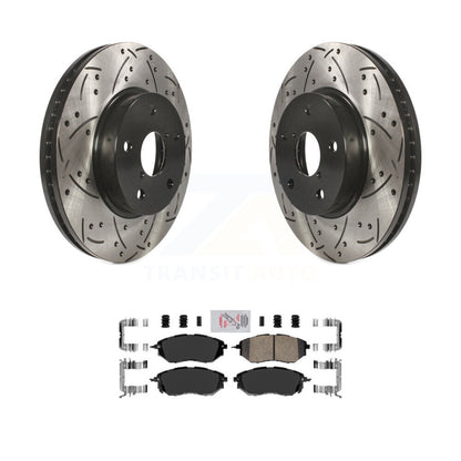Kit de plaquettes en céramique pour rotors de frein à disque à fente avant percée pour Subaru Legacy 2015 2.5