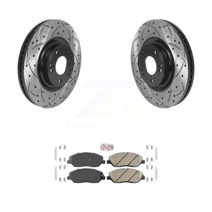 Kit de plaquettes en céramique pour rotors de frein à disque, fente de perçage avant, pour Hyundai Genesis 2012 3.8