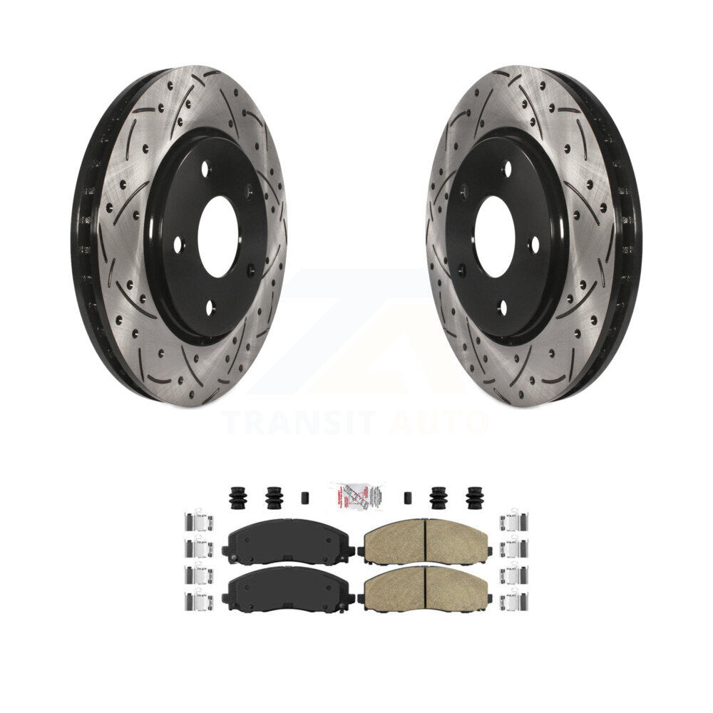 Kit de plaquettes en céramique pour Rotor de frein à disque, fente de perçage à revêtement avant, pour Dodge Grand Carava