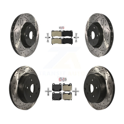 Kit de Rotor de frein à fente percée à plaquettes semi-métalliques avant et arrière pour Subaru Impreza WR