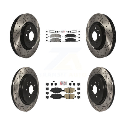 Kit de Rotors de frein à fente de forage de tampon semi-métallique avant et arrière pour Ford Explorer Spor