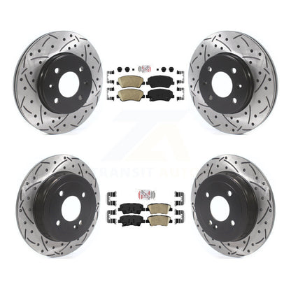 Kit de Rotor de frein avec coussinets en céramique avant et arrière, fente percée, pour Hyundai Accent Kia Ri