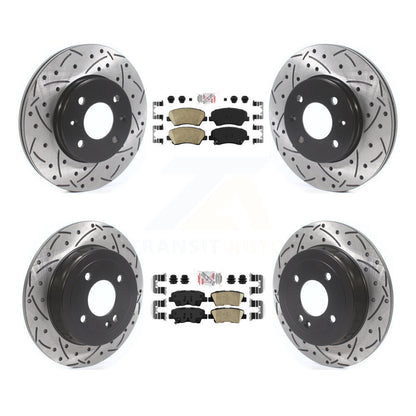 Kit de Rotor de frein avec coussinets en céramique avant et arrière, fente percée, pour Hyundai Accent Kia Ri