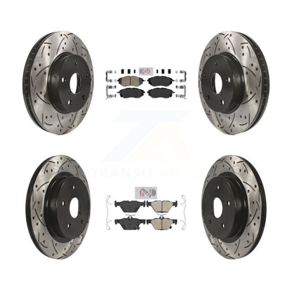 Kit de rotors de frein à fente percée avec tampons en céramique avant et arrière, pour Subaru Legacy 2015 2.5