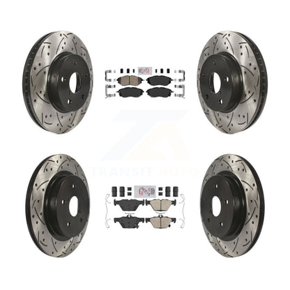 Kit de rotors de frein à fente percée avec tampons en céramique avant et arrière, pour Subaru Legacy 2015 2.5