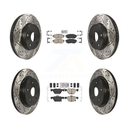 Kit de rotors de frein à fente percée avec tampons en céramique avant et arrière, pour Subaru Legacy 2015 2.5