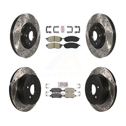 Kit de rotors de frein à fente en céramique pour Nissan QX7, semi-métallique avant et arrière