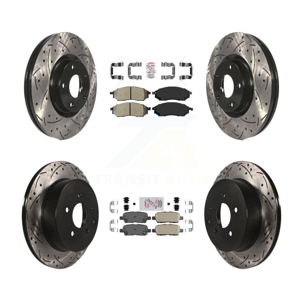 Kit de rotors de frein à fente en céramique pour Nissan QX7, semi-métallique avant et arrière