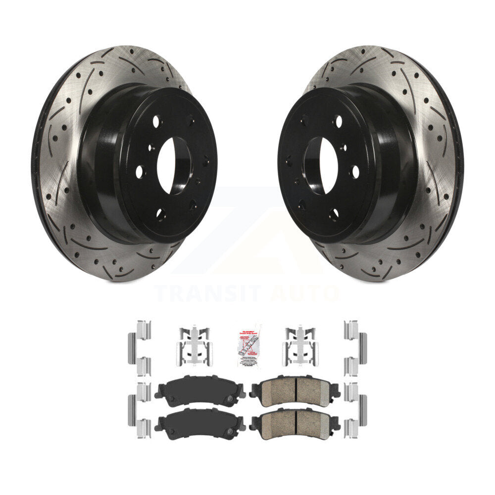 Rotor de frein à disque à fente arrière et Kit de plaquettes en céramique pour GMC Sierra 1500 Classi