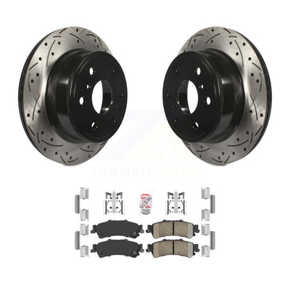 Rotor de frein à disque à fente arrière et Kit de plaquettes en céramique pour GMC Sierra 1500 Classi