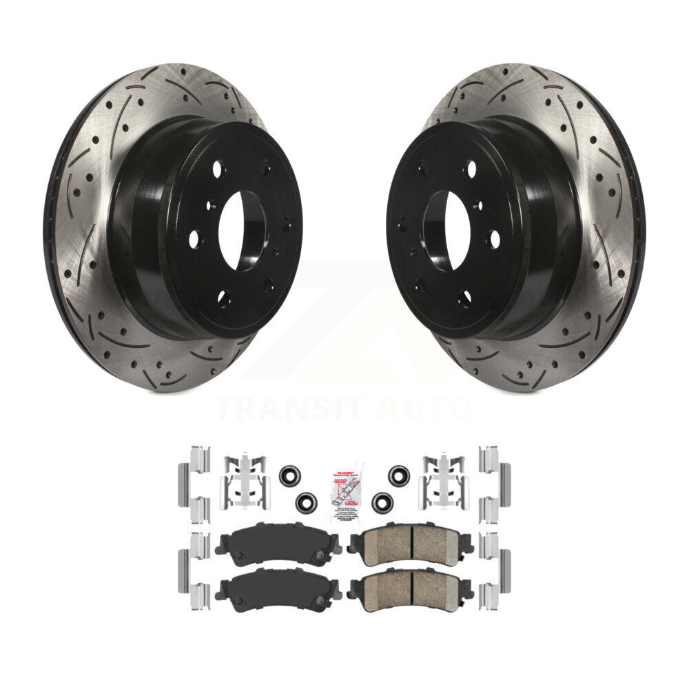 Rotor de frein à disque à fente arrière et Kit de plaquettes en céramique pour GMC Sierra 1500 Classi