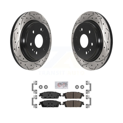 Kit de plaquettes semi-métalliques de Rotor de frein à fente arrière percée pour Chevrolet Silverado 150