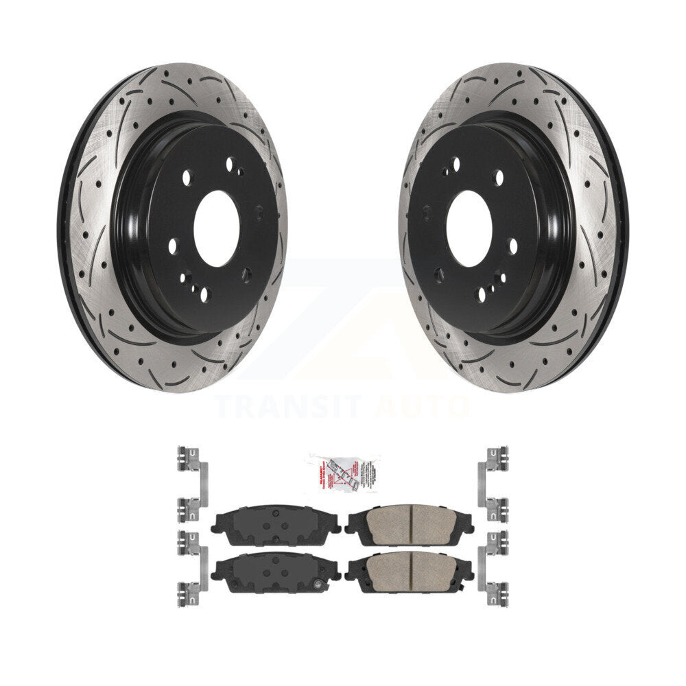Kit de plaquettes en céramique pour Rotors de frein à fente de forage arrière, pour Chevrolet Silverado 1500 LD GM