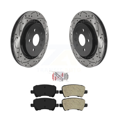 Kit de plaquettes semi-métalliques de Rotor de frein de fente de forage arrière pour Volvo XC70 S60 V60 S80 V7