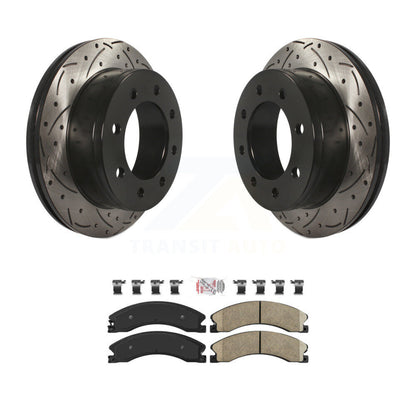 Kit de plaquettes en céramique pour Rotor de frein à disque, fente de perçage pour manteau arrière, pour Chevrolet Express 450