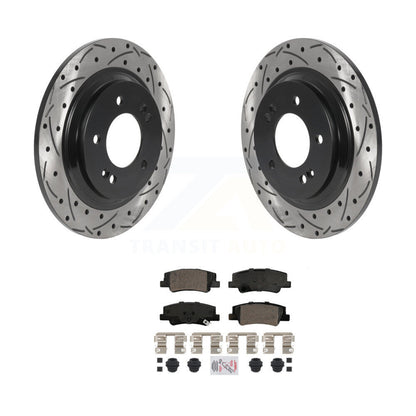 Kit de plaquettes de frein en céramique, Rotors de frein à fente arrière percés pour Hyundai Sonata Kia Niro EV K