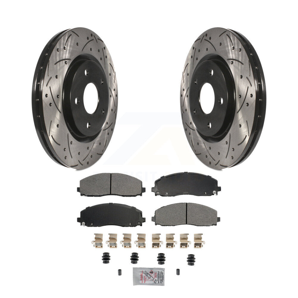 Rotors de frein à fente avant, Kit de plaquettes semi-métalliques pour remorquage Dodge Grand Caravan