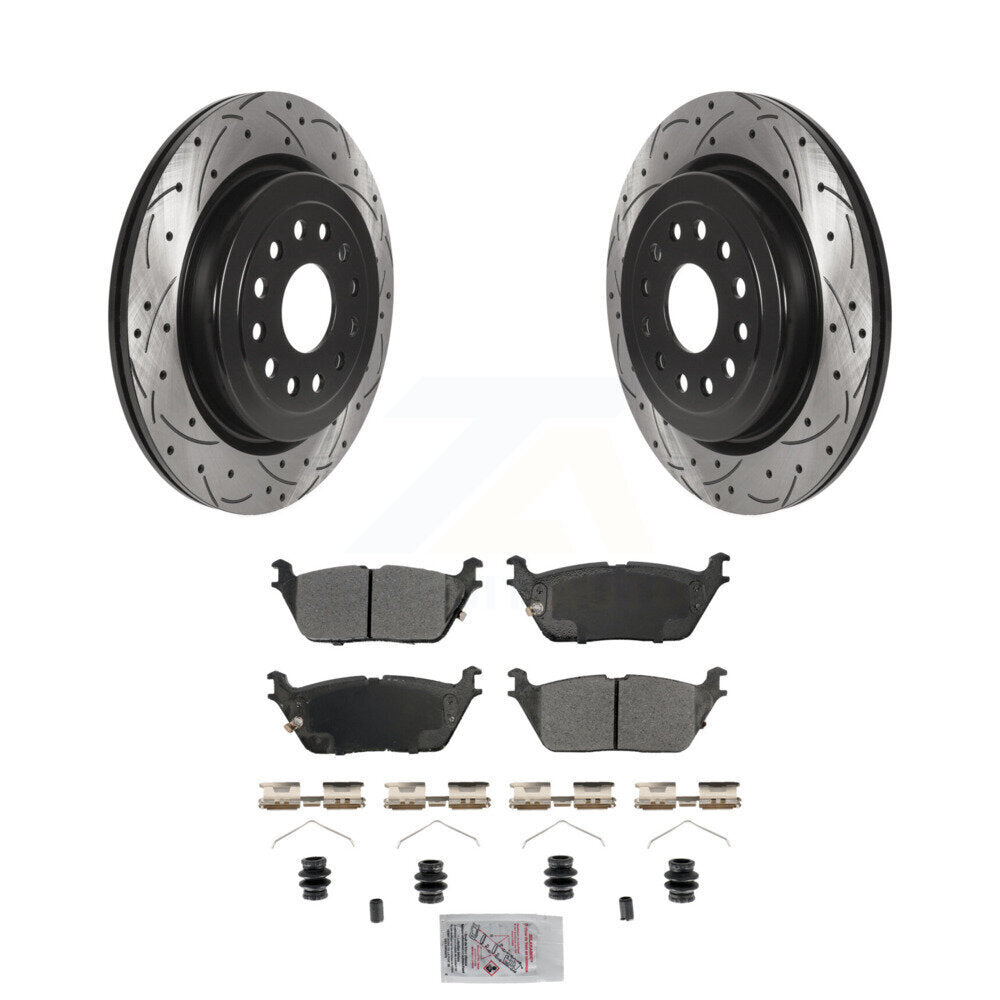 Kit de plaquettes de frein à disque fendues percées à revêtement arrière, Kit de plaquettes semi-métalliques pour Ram 150